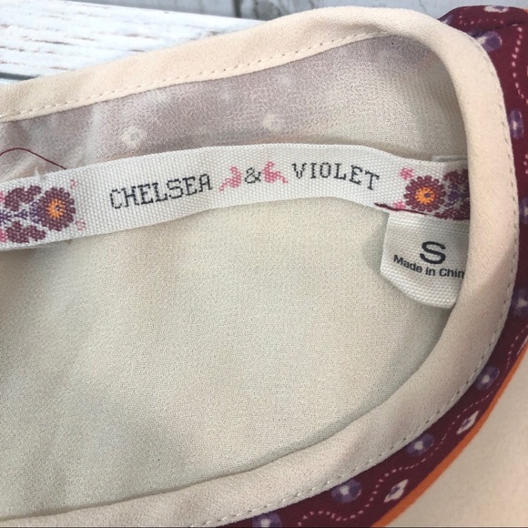 Chelsea & Violet Lined Multicolored Sleeveless Top Small - Picture 6 of 11